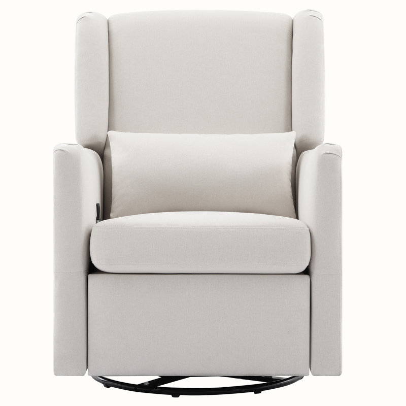Fauteuil inclinable pivotant avec coussin, Lin beige incorrect