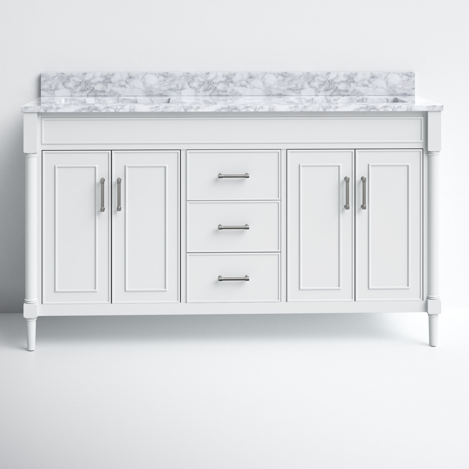 Addison 61'' Double Bathroom Vanity, White