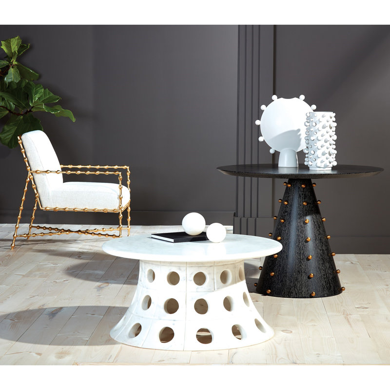 Spheres Center Table, 30"H x 40"L x 40"W, Black