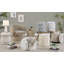 18" Storage Ottoman In Beige Cotton With High Pile Textured Design