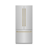 ZLINE Autograph 36 in. Black Stainless Refrigerator w/ Gray & Bronze Accents