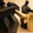 Resin Musician Figurines, Three-Piece Gold Violin, Accordion and Saxophone People Sculptures