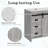  48" Farmhouse Single Bathroom Vanity With Engineered Stone Top, Sliding Barn Door Sink Vanity, Gray
