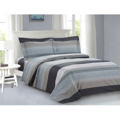 Ensemble de housse de couette réversible en coton vert standard 6 pièces