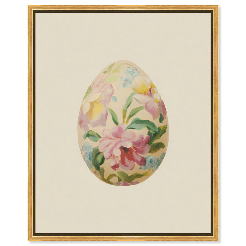 Peony Egg, reproduction sur toile encadrée par Art Remedy, cadre doré, 20 x 24, 21"H x 25"W, Gold Frame