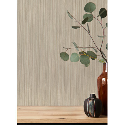Papier peint rayé beige Ewan