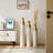 3-Piece Large White Glazed Metal Floor Vases - Gorgeous Decor for Home Living Room