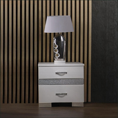 Table de chevet moderne à 3 tiroirs avec rangement pour bijoux
