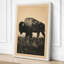 Bison Silhouette Rustic - Wrapped Canvas-1452832882-1452832884
