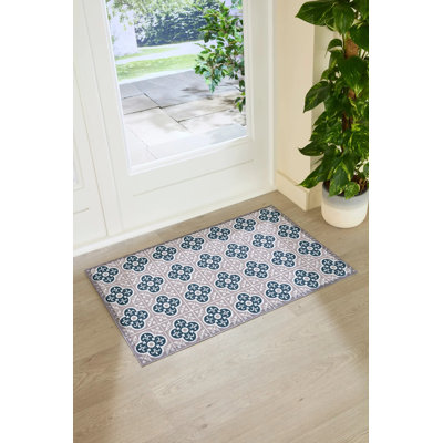 Non-Slip Geometric Doormat