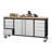 TRINITY 72 in. W 8-Drawer Black Rolling Mobile Workbench w/ Stainless Steel Face