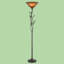 Lampe sur pied rustique de 150 W à 3 intensités, forme pomme de pin, abat-jour en verre ambré, culot E26, hauteur 183 cm, câble de 1,8 m.