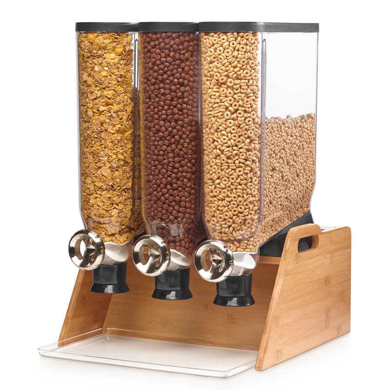 Distributeur de céréales à triple bambou en vrac pro-bulk