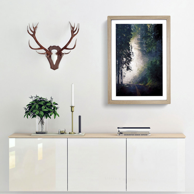 Forest Light - Framed Print, Oak Framed, 36cm H x 27cm W x 2cm D