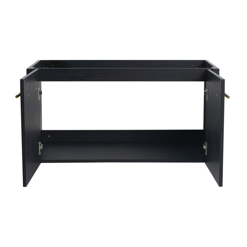 Meuble-lavabo noir châtaignier noir de 36 po, modèle moderne avec de nombreuses options de rangement, 36"