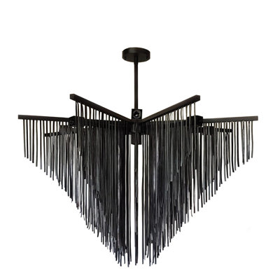 Large Leather Fringe Chandelier