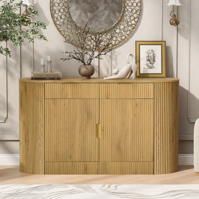 Armoire de rangement moderne avec 2 portes et 2 tiroirs, armoire buffet, armoire d'appoint