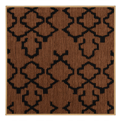 Machine Washable Trellis Brown Area Rug