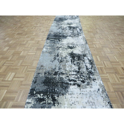 Fidler One-of-a-Kind 3'3" X 14'3" Runner Area Rug in Gray