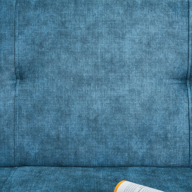 Canapé-lit rembourré 84,3 po, 100 % polyester turquoise
