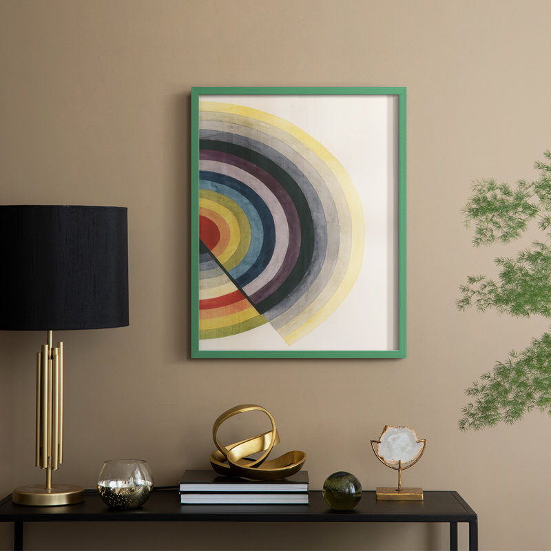 Rainbow Core Diptych II, reproduction encadrée - bois massif, H 21 po x l 17 po, Vert