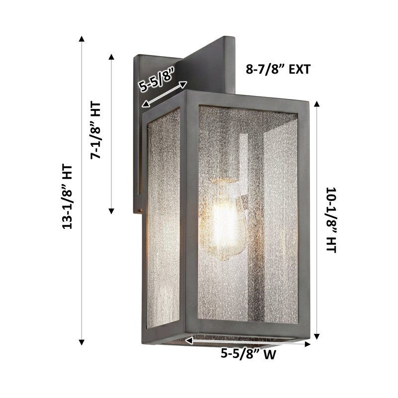 Applique murale Brass Traditions - Westbrook - 1 lumière - 33 cm - Gris anthracite - Laiton massif - Design original, Seeded