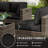 14-Piece Outdoor Replacement Cushion Set Seat/Back Cushion，26'' W X 26'' D，Only Cushions-1475732576-1448727869