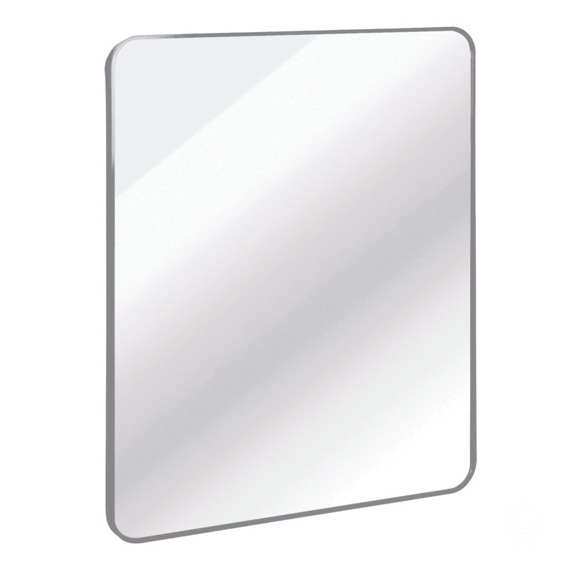 Rectangular Bathroom Wall Mirror, Silver