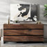 Armoire d'appoint à 6 tiroirs pour chambre à coucher, commode en bois moderne avec base en métal, rangement pour salon, couloir ou entrée