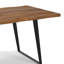 Table de salle à manger en acacia massif Delta de 72 po de style industriel avec rebord-76229585