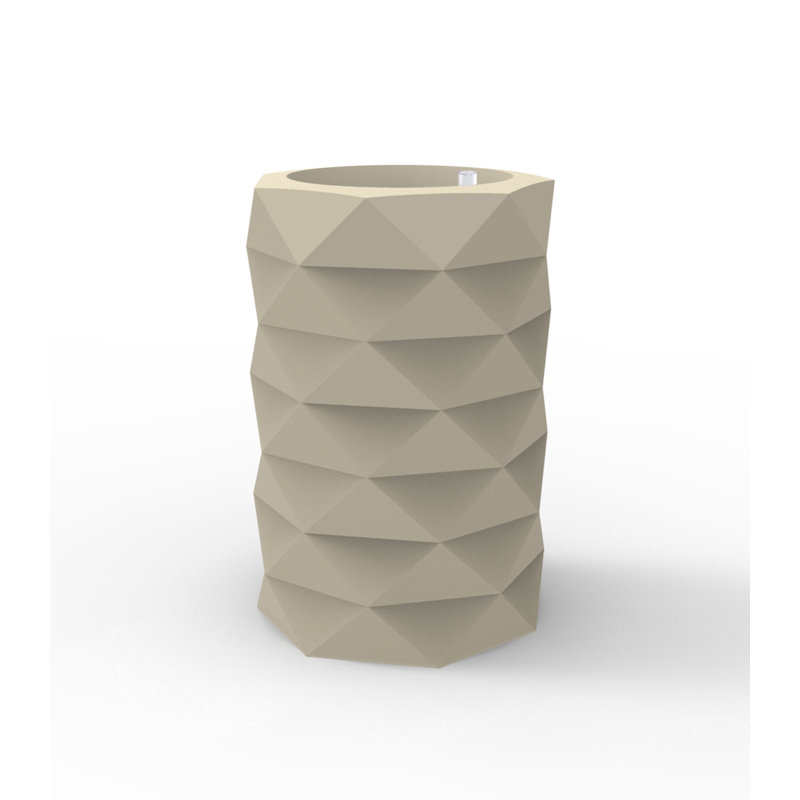 Marquis Resin Pot Planter, Ecru, 19.25" H x 24" W x 24" D