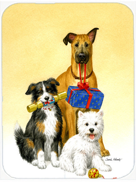 Planche à découper en verre East Urban Home Westie, Berger allemand et Aussie