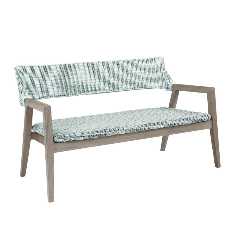 Spencer Outdoor 2 - Seat Loveseat, Gray Wash, Sea Salt