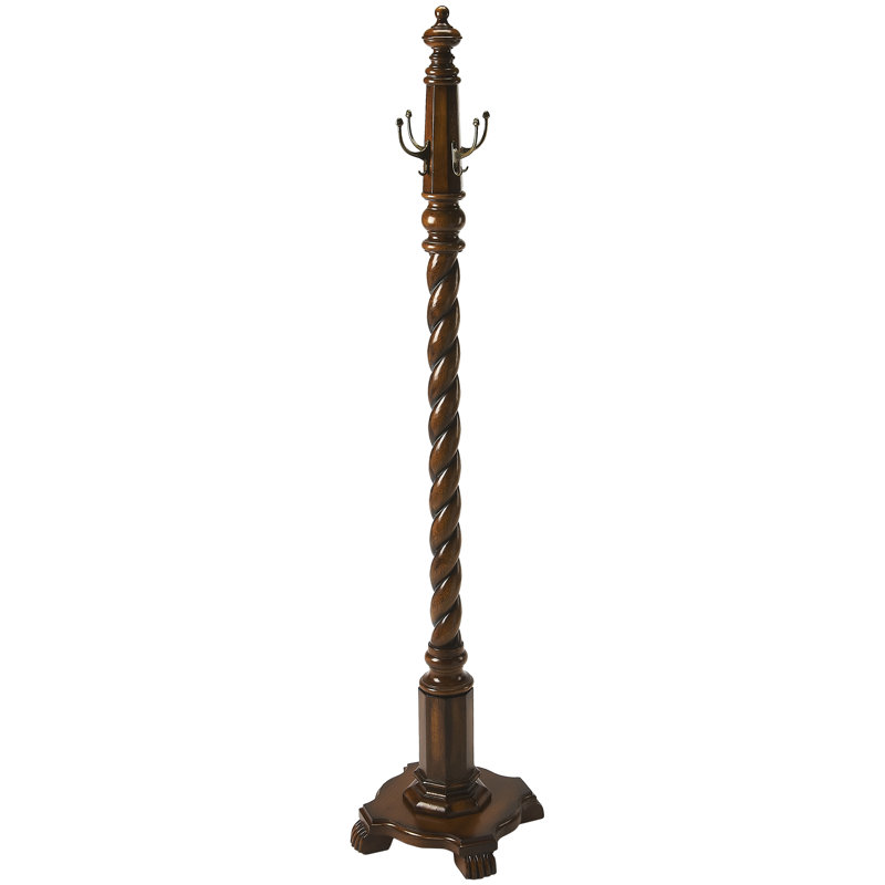 Shelissa Freestanding 8 - Hook Coat Rack, Cherry