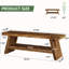 Banc de lit rectangulaire à 2 niveaux, en bois massif, de couleur brun rustique, conception de rangement ouvert, polyvalent pour le couloir, la chambre à coucher ou comme siège supplémentaire, montage rapide, fabrication en bois de hall d'entrée de 17,4 po de hauteur, finition,