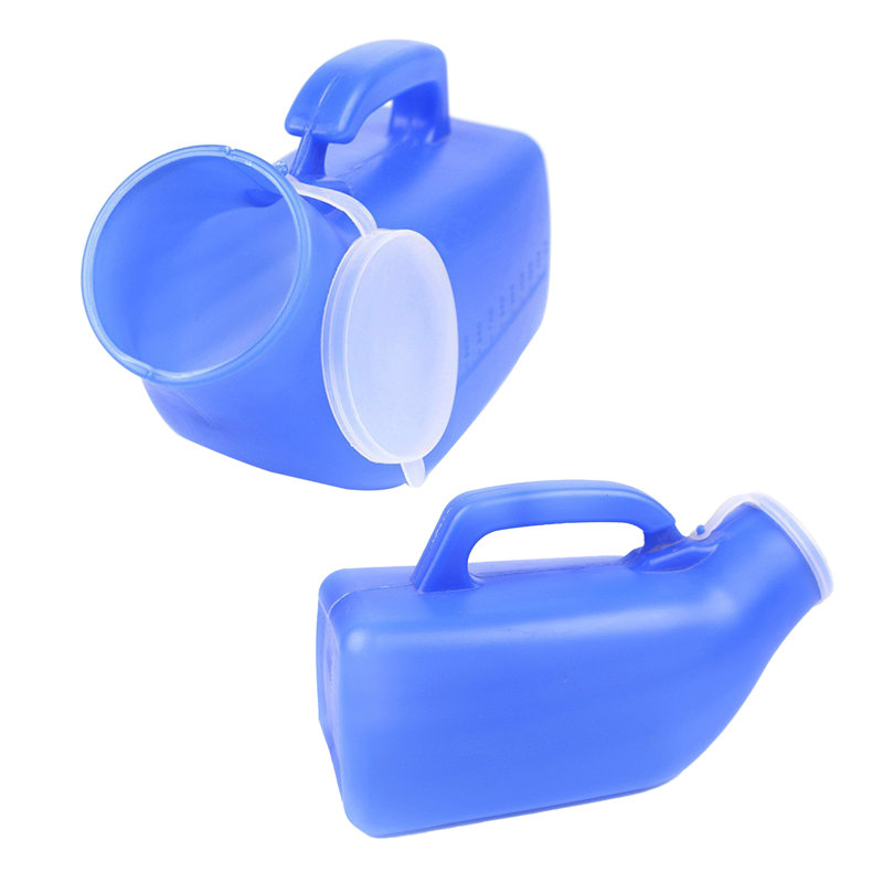 Urinoirs pour hommes - urinoirs en plastique portatifs de 1200 ml / 40 oz d'épaisseur, base anti-basculement et couvercle à encliqueter sécuritaire pour urinoir, personnes âgées, voyage