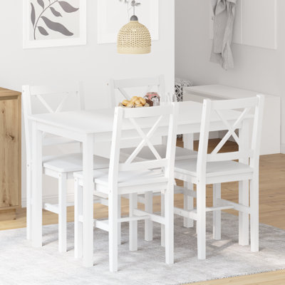 4 - Person Solid Wood Dining Set