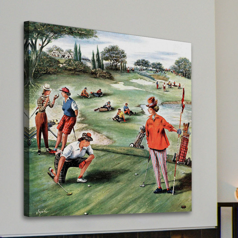 No Playing Through by Constantin Alajalov - Wrapped Canvas Painting, 45cm H x 45cm W