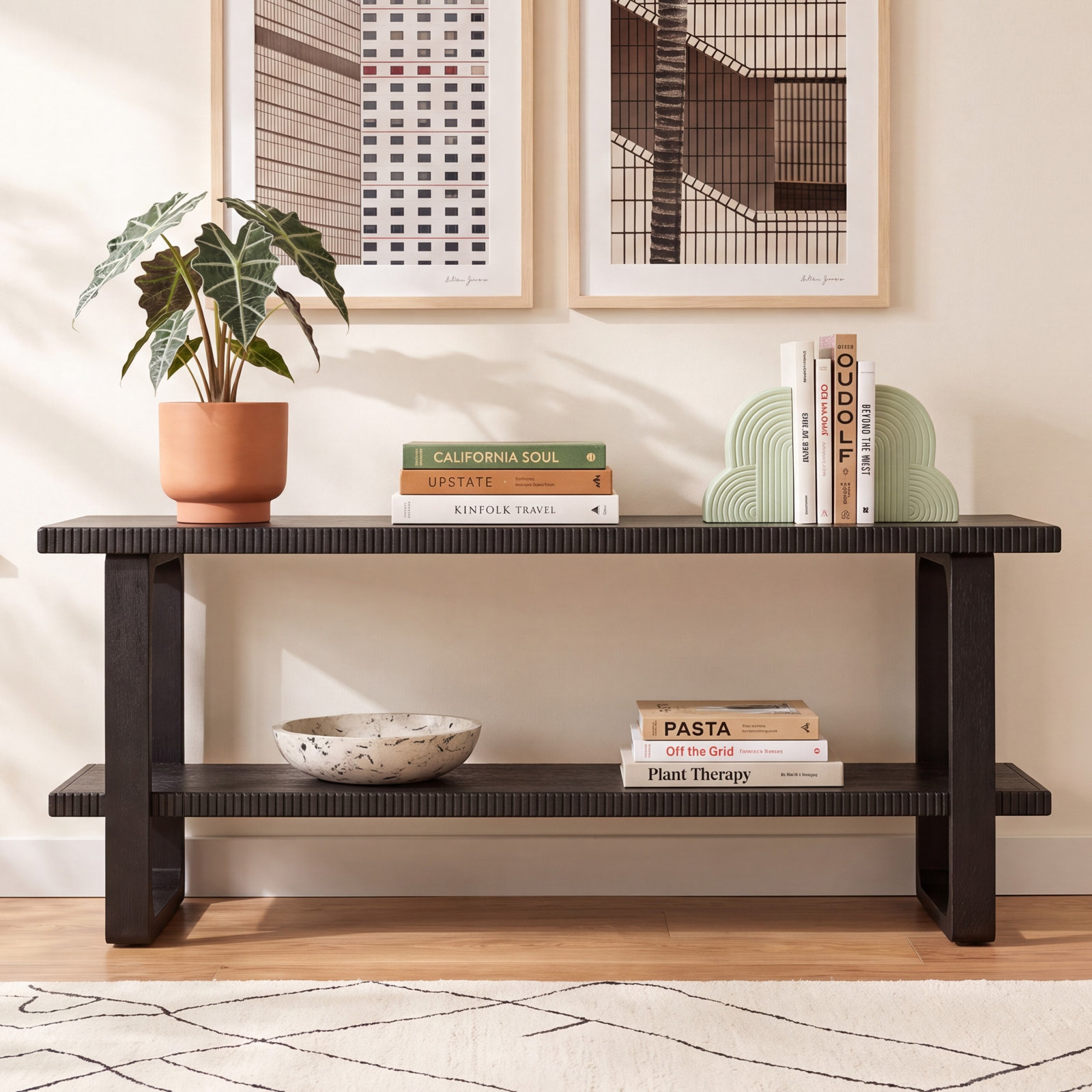 Urbana 56" Mango TV Stand, Black