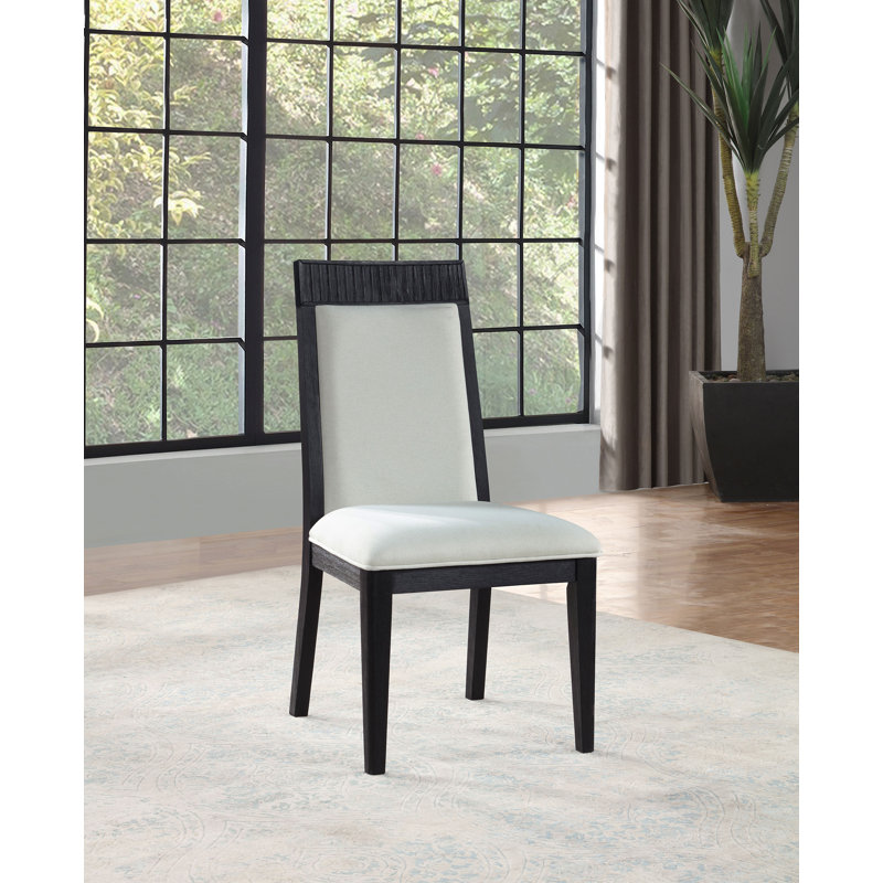 Ensemble de 2 chaises d'appoint Clarendon ivoire et noir