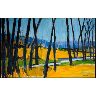 Yellow Landscape Print by Lawrence Behunek