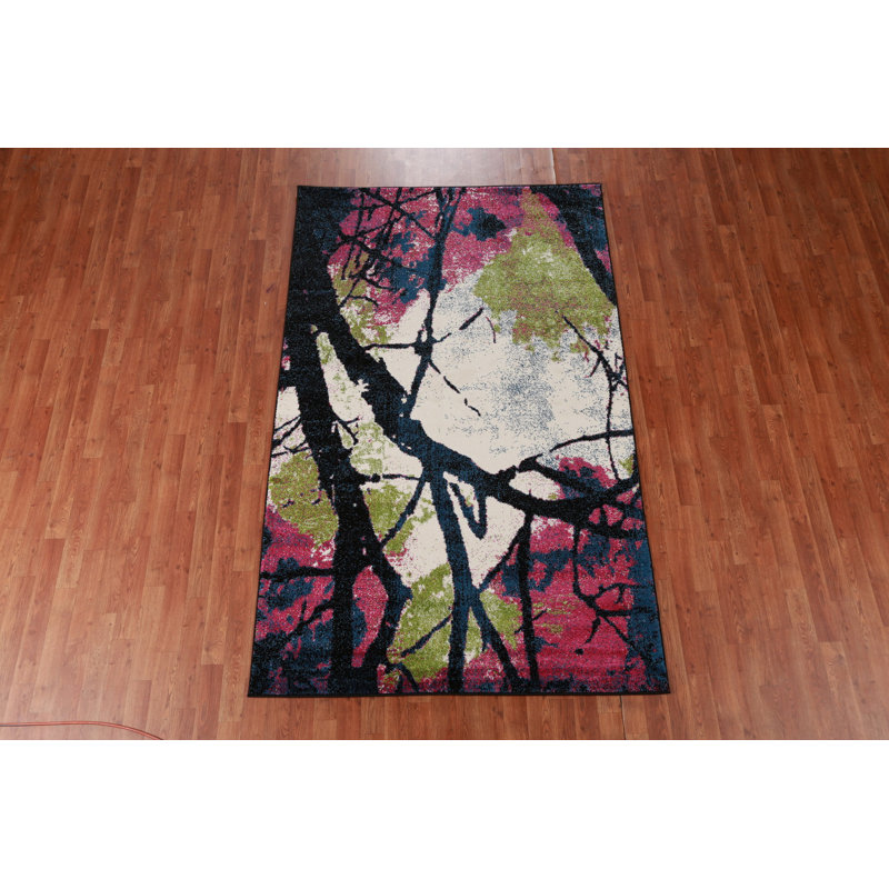 Transitional Oriental Area Rug 5x8