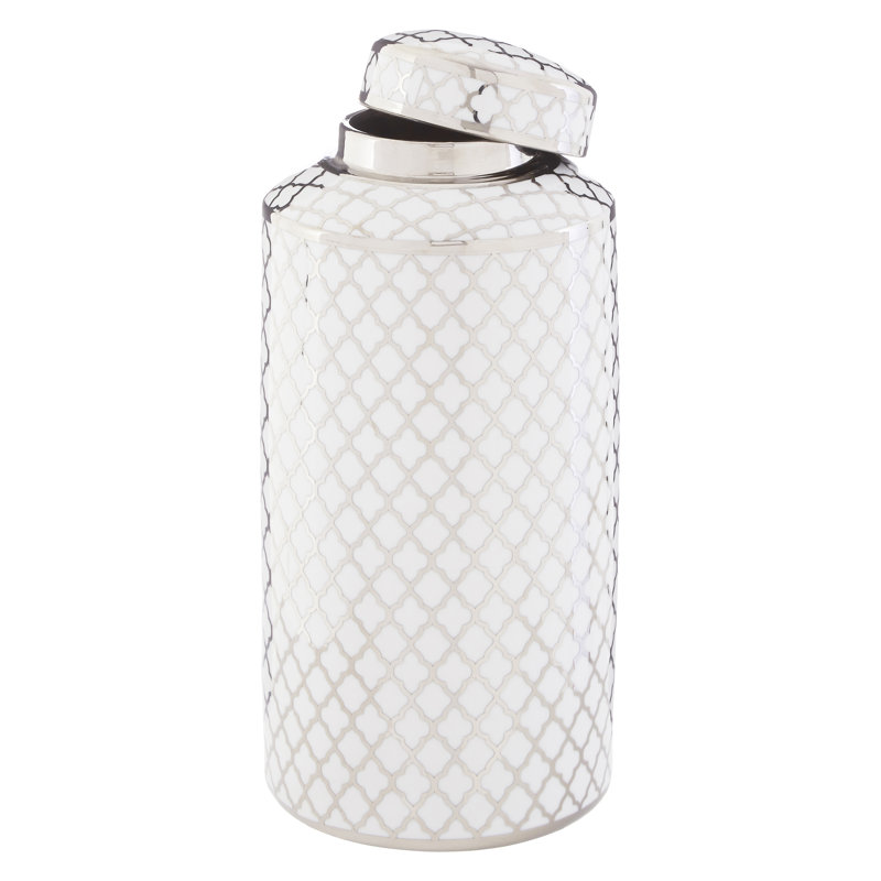 Lucrezia Ceramic / Porcelain Jar, 37cm H x 18cm W x 18cm D