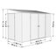 Abri pour vélo en métal galvanisé résistant aux intempéries 3 portes l 10 pi x P 5 po Absco Durango-92300994