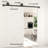 Satin Black Steel Barn Door Hardware Kit