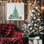 «Winter Wildlife with Christmas Tree II», reproduction sur toile dans un cadre