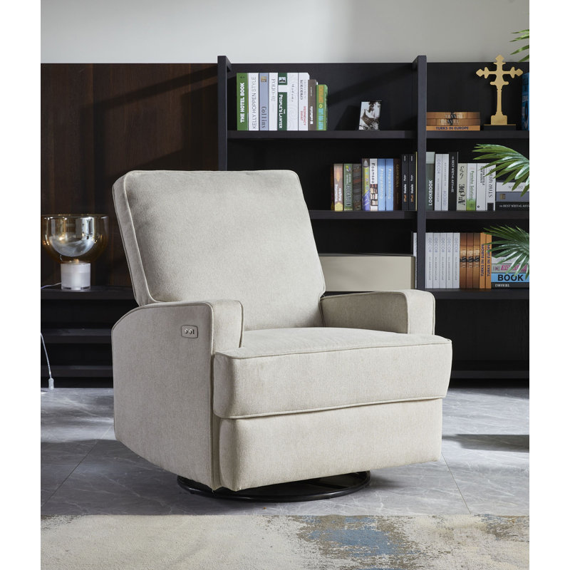 Fauteuil inclinable en tissu Hulsey, Colombe