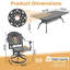 Ensemble de patio d'extérieur 7 pièces en fonte d'aluminium - Chaises de salle à manger pivotantes avec coussins et table rectangulaire-246860617