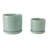 Set Of 2 Ceramic Planters With Textured Bubble Surface And Saucers - Modern Decorative Container Pots For Stylish Indoor Display And Versatile Plant Arrangements-878722645