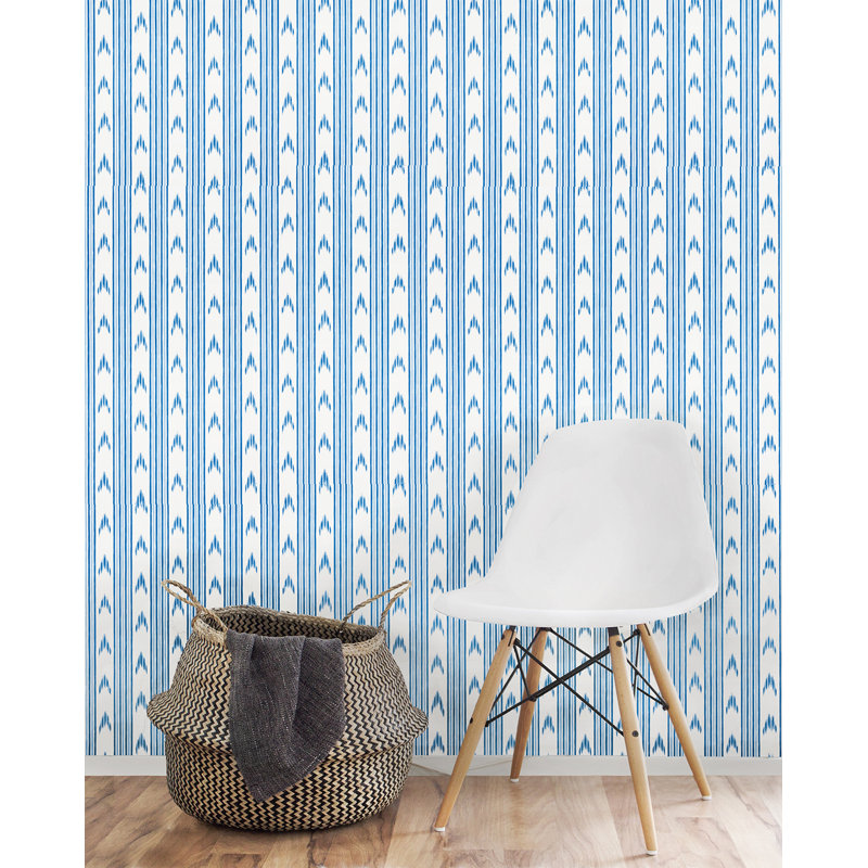 Schumacher x Mark D. Sikes Santa Barbara Ikat Wallpaper, Leaf Green